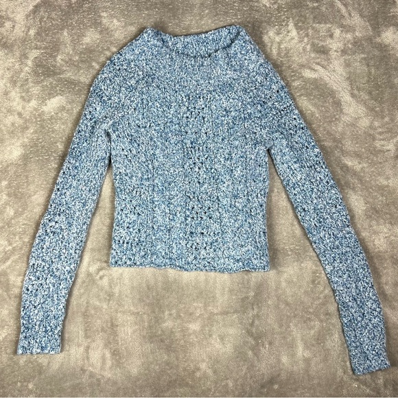 Free People Textured Sky Blue Sweater - Picture 3 of 9